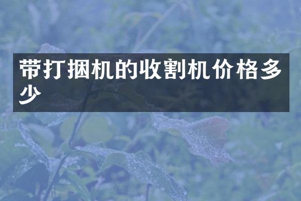 帶打捆機的收割機價格多少