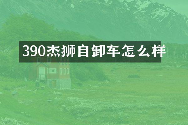 390杰獅自卸車怎么樣