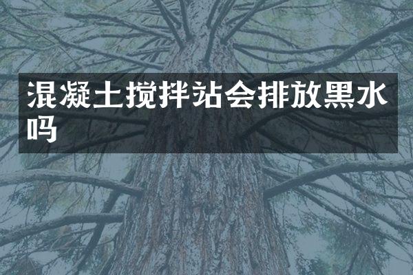 混凝土攪拌站會排放黑水嗎