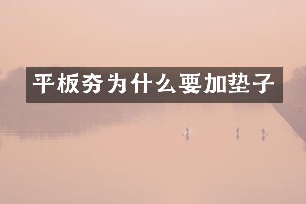 平板夯為什么要加墊子