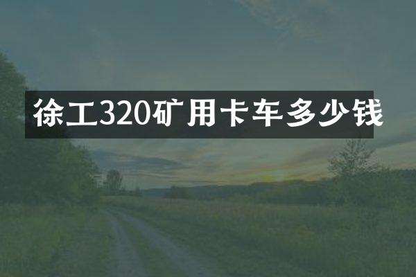 徐工320礦用卡車多少錢