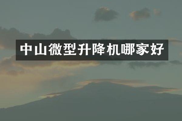 中山微型升降機(jī)哪家好