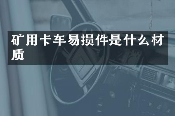 礦用卡車易損件是什么材質(zhì)