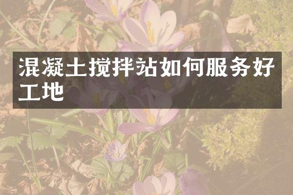 混凝土攪拌站如何服務好工地