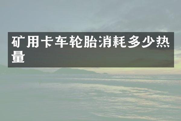 礦用卡車輪胎消耗多少熱量