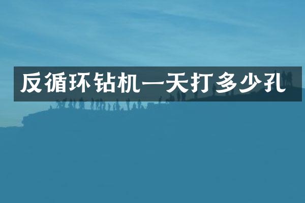 反循環(huán)鉆機(jī)一天打多少孔