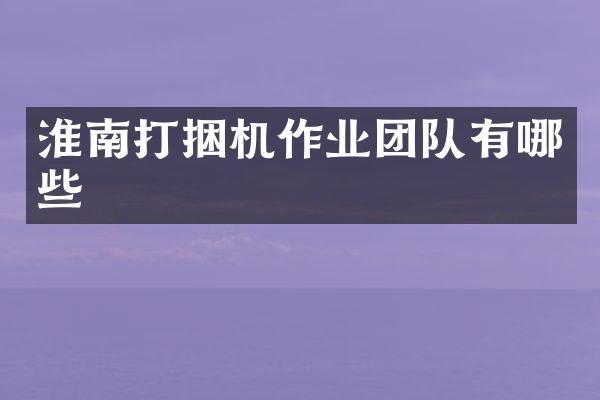 淮南打捆機(jī)作業(yè)團(tuán)隊(duì)有哪些