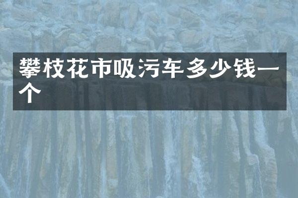 攀枝花市吸污車多少錢一個