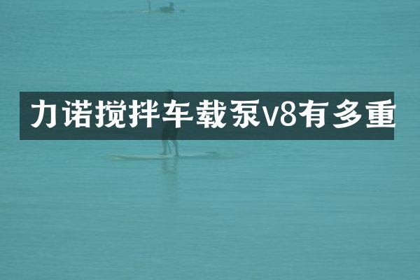 力諾攪拌車載泵v8有多重