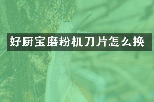 好廚寶磨粉機(jī)刀片怎么換