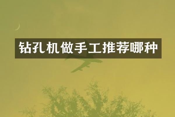 鉆孔機做手工推薦哪種