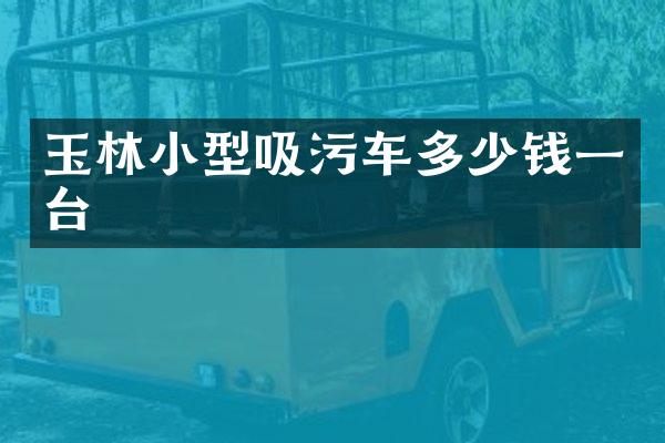 玉林小型吸污車多少錢一臺