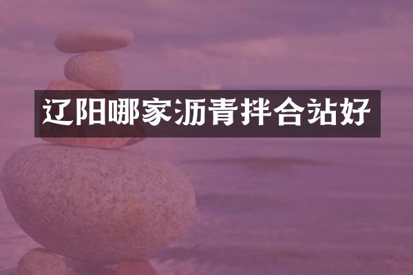 遼陽(yáng)哪家瀝青拌合站好