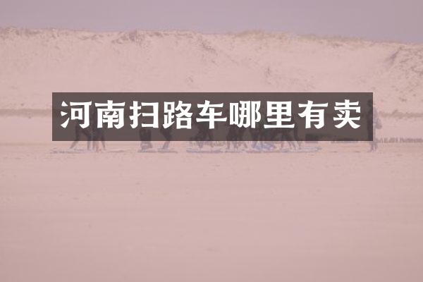 河南扫路车哪里有卖