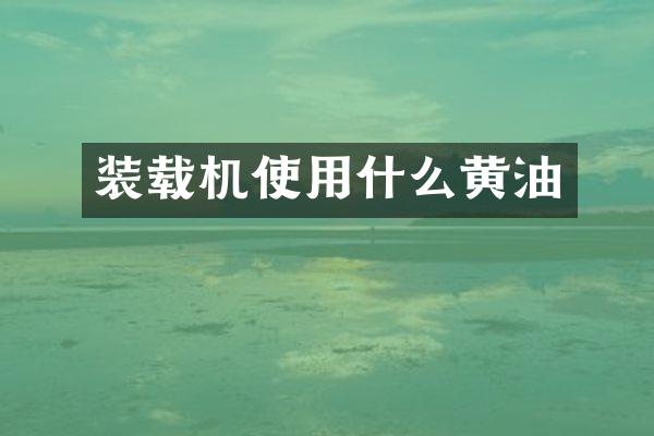 裝載機(jī)使用什么黃油