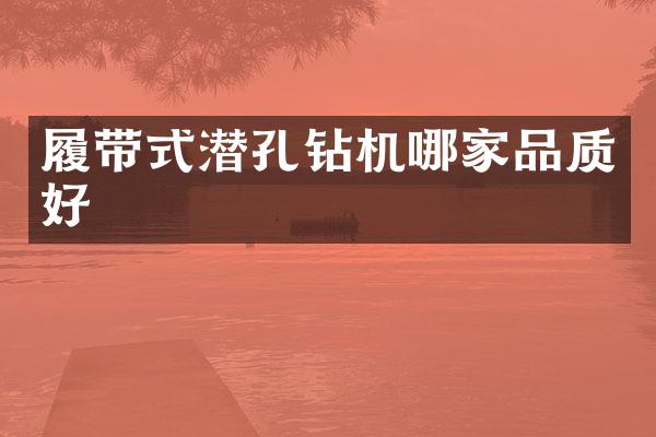 履帶式潛孔鉆機(jī)哪家品質(zhì)好