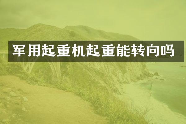 军用起重机起重能转向吗