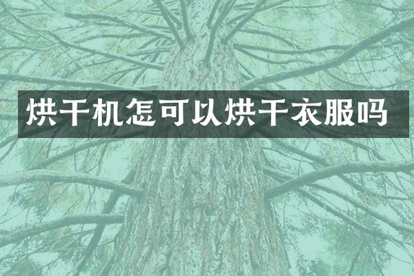 烘干機(jī)怎可以烘干衣服嗎