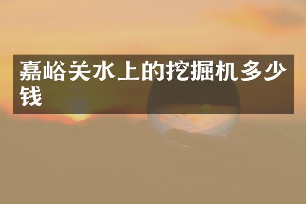 嘉峪關水上的挖掘機多少錢