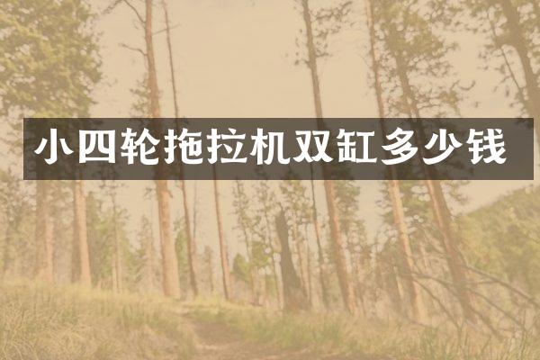 小四輪拖拉機(jī)雙缸多少錢