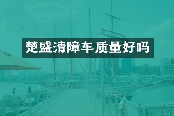 楚盛清障車質(zhì)量好嗎