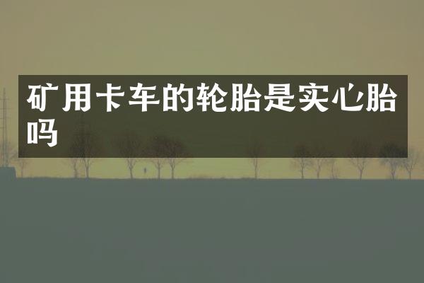 礦用卡車的輪胎是實心胎嗎