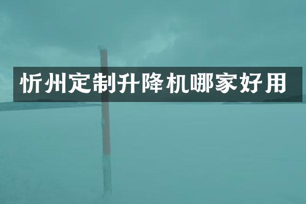 忻州定制升降機(jī)哪家好用
