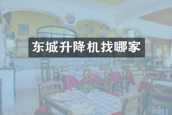 東城升降機(jī)找哪家