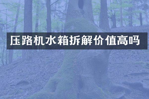 压路机水箱拆解价值高吗