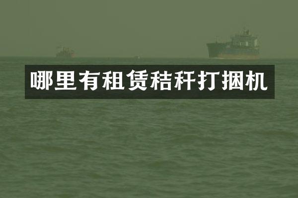 哪里有租賃秸稈打捆機