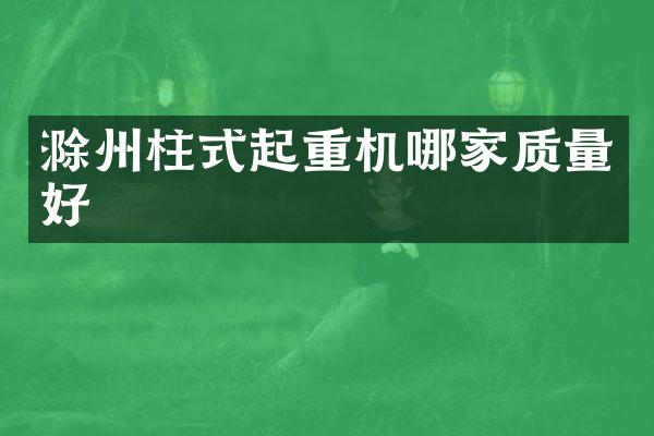 滁州柱式起重機哪家質(zhì)量好
