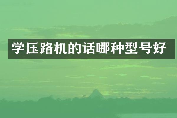 学压路机的话哪种型号好
