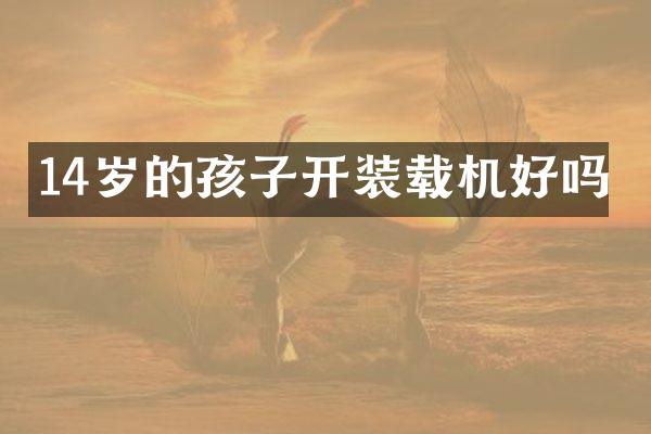 14岁的孩子开装载机好吗