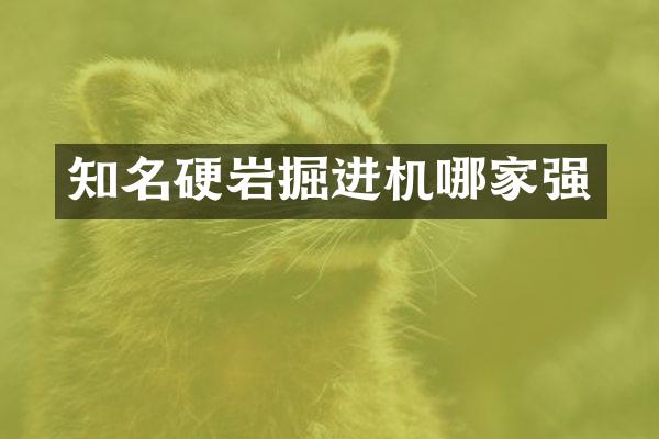 知名硬巖掘進(jìn)機(jī)哪家強(qiáng)