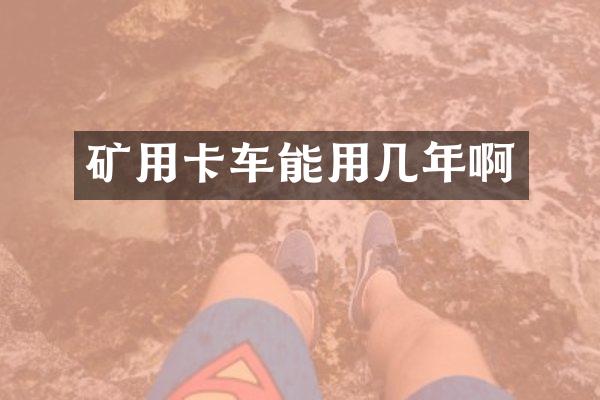 矿用卡车能用几年啊