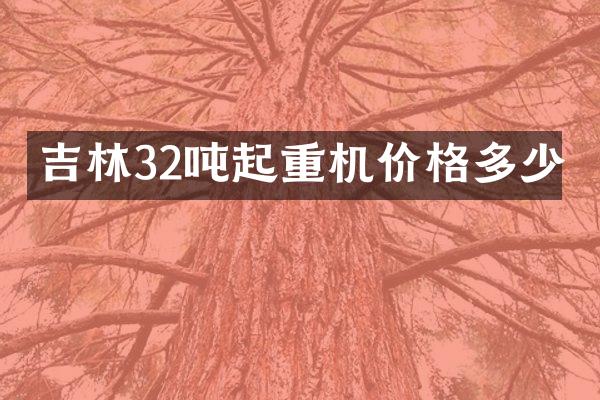 吉林32噸起重機價格多少