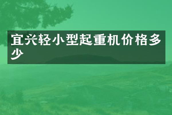 宜興輕小型起重機價格多少
