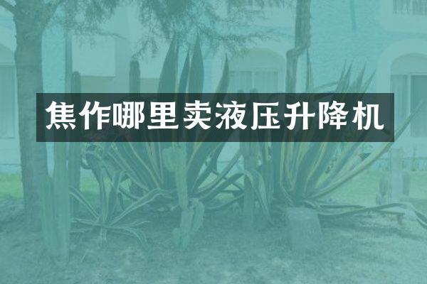 焦作哪里賣(mài)液壓升降機(jī)
