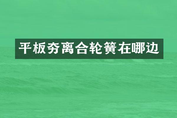 平板夯离合轮簧在哪边