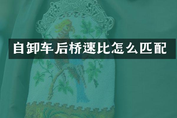 自卸車后橋速比怎么匹配