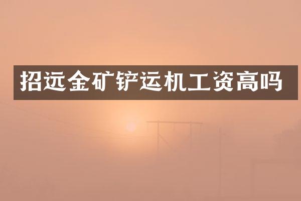 招遠金礦鏟運機工資高嗎
