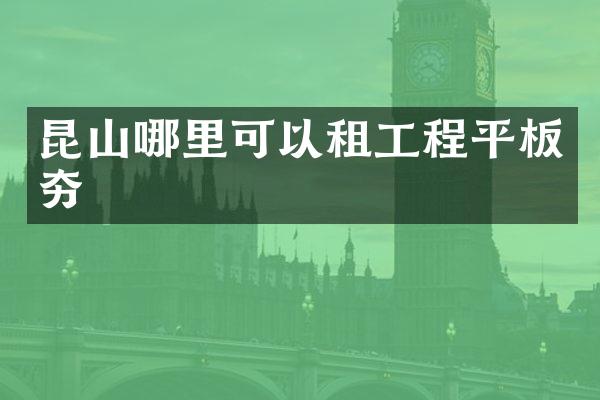 昆山哪里可以租工程平板夯