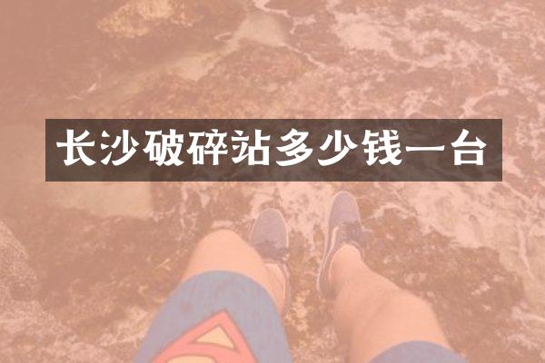 長(zhǎng)沙破碎站多少錢(qián)一臺(tái)