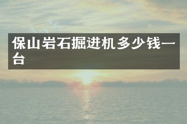 保山巖石掘進機多少錢一臺
