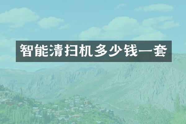 智能清掃機(jī)多少錢一套