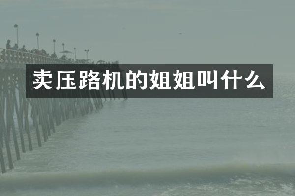 賣壓路機的姐姐叫什么