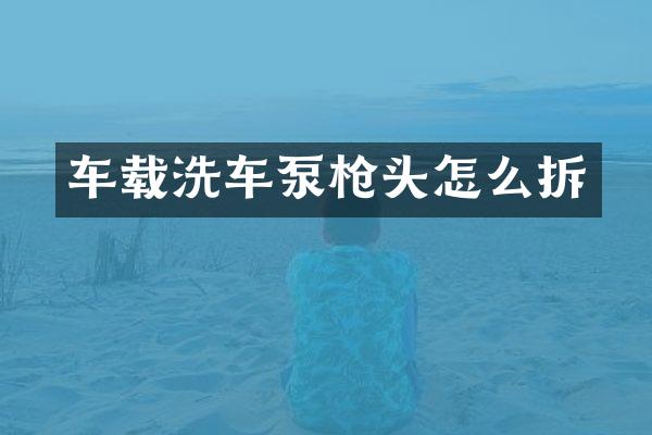 車載洗車泵頭怎么拆