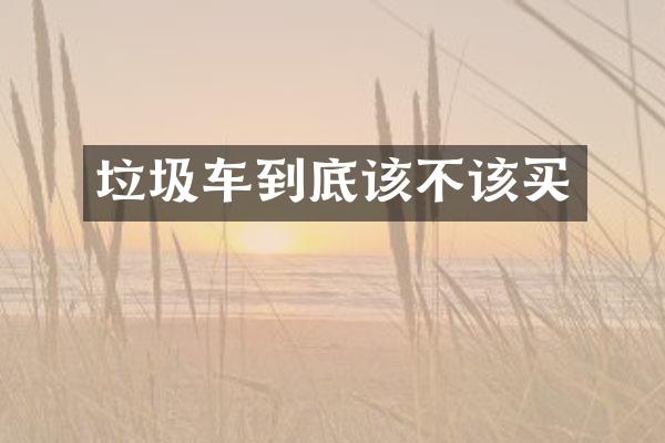 垃圾車(chē)到底該不該買(mǎi)