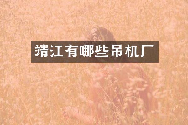 靖江有哪些吊機廠