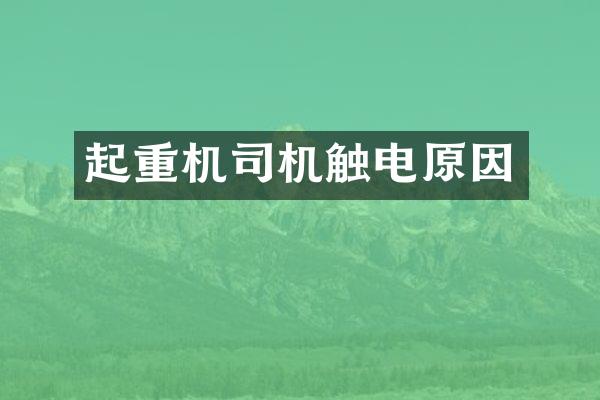 起重機(jī)司機(jī)觸電原因